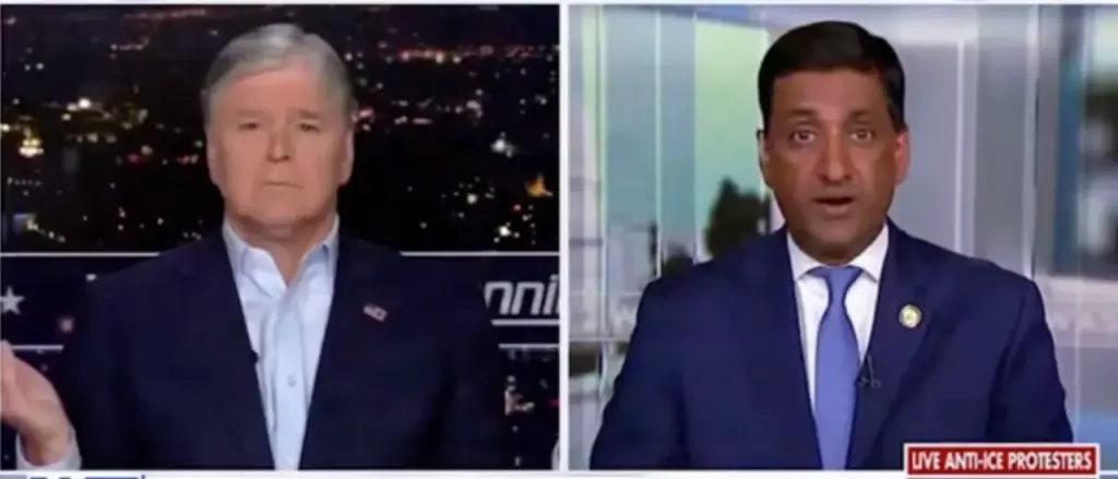 Sean Hannity and Ro Khanna Clash Over Democrats' Anti-ICE Statements