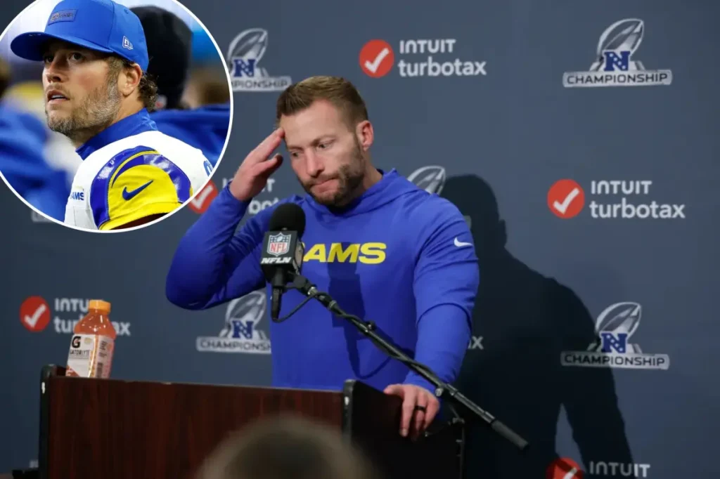Sean McVay reacts strongly to reporter's question about Matthew Stafford