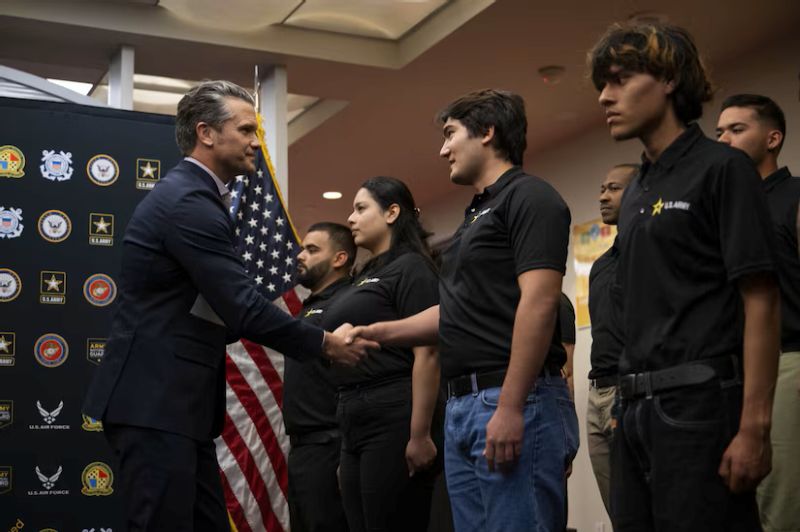 Secretary Hegseth administers oath to 40 new military members