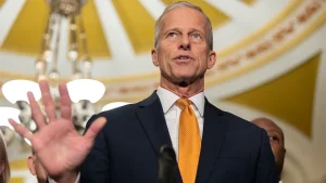 Senate leader John Thune heads up Republican senators advocating for tax reductions across the country