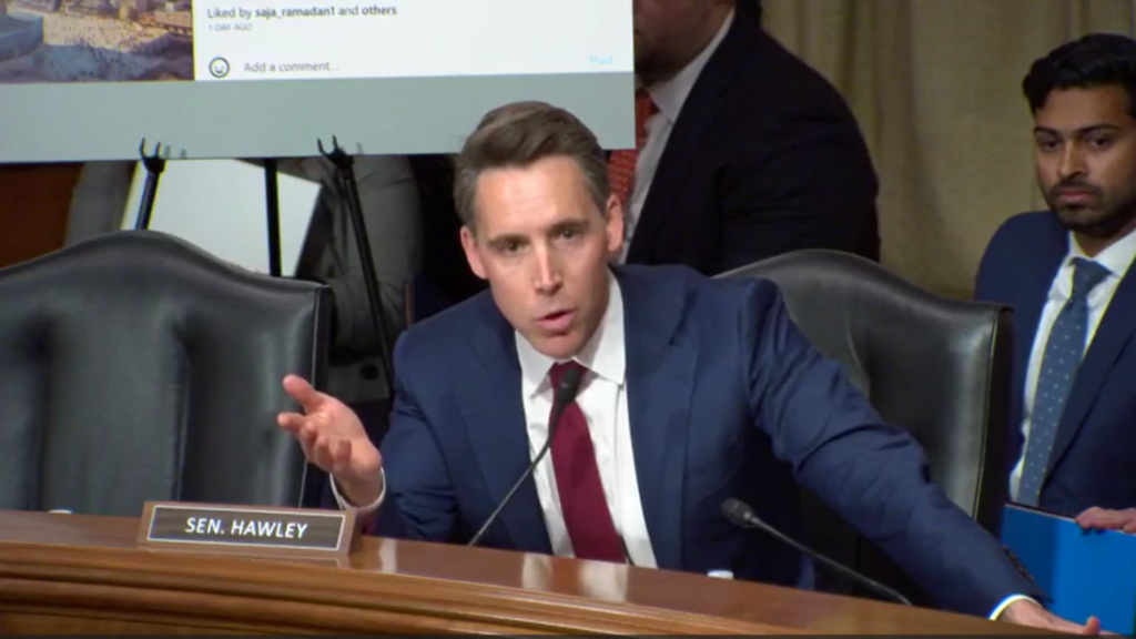 Senator Josh Hawley presents a bill for a special inspector general to oversee fraud.