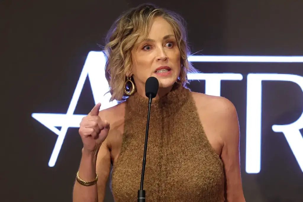 Sharon Stone responds to those who claimed she took a seat at the awards show.