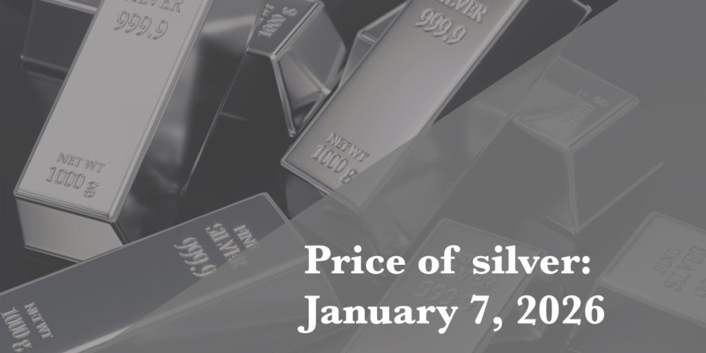 Silver price update for Wednesday, January 7, 2026