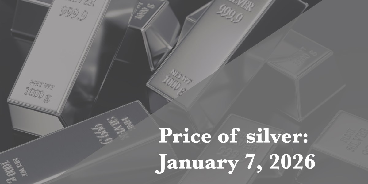Silver price update for Wednesday, January 7, 2026