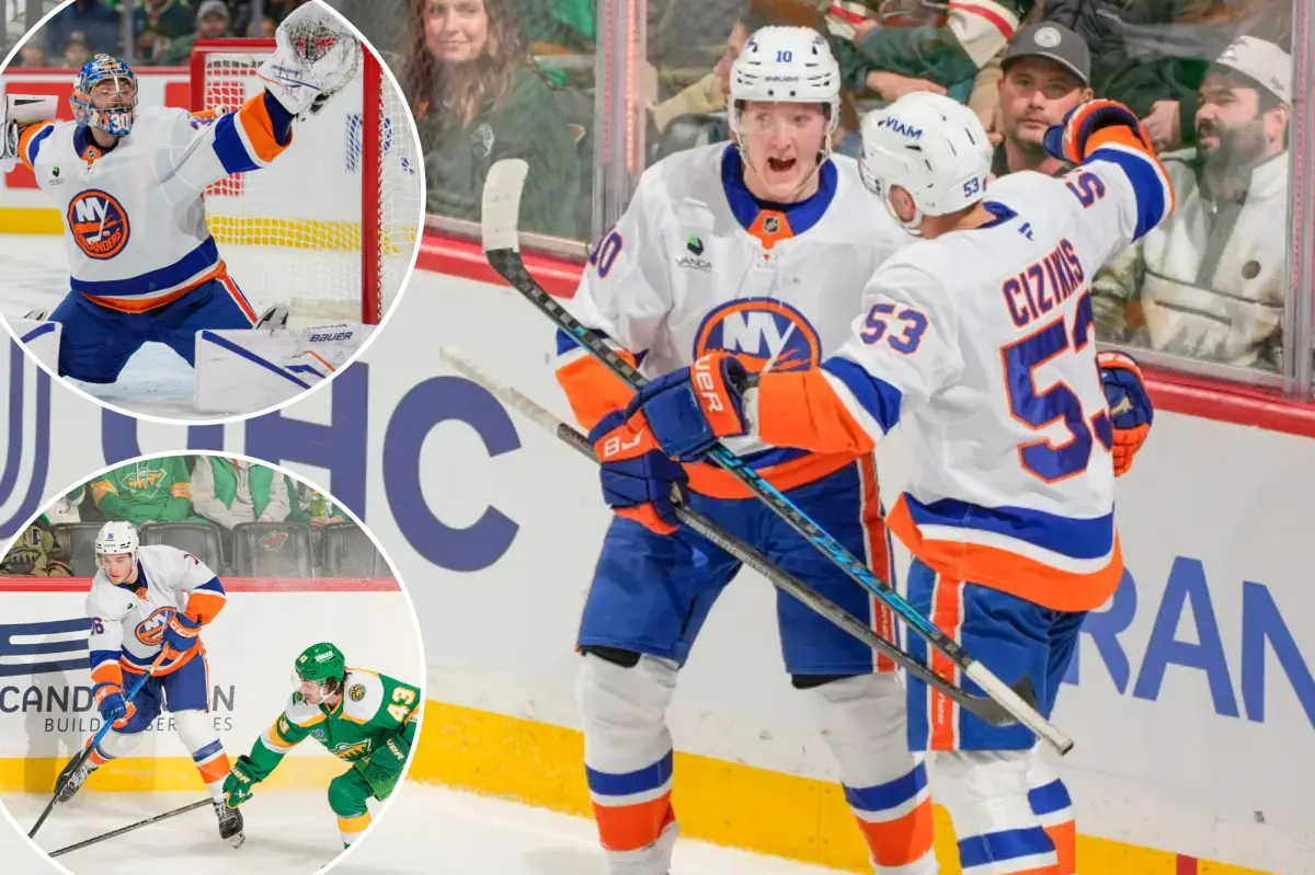 Simon Holmstrom's overtime goal ensures a significant victory for the Islanders against the Wild