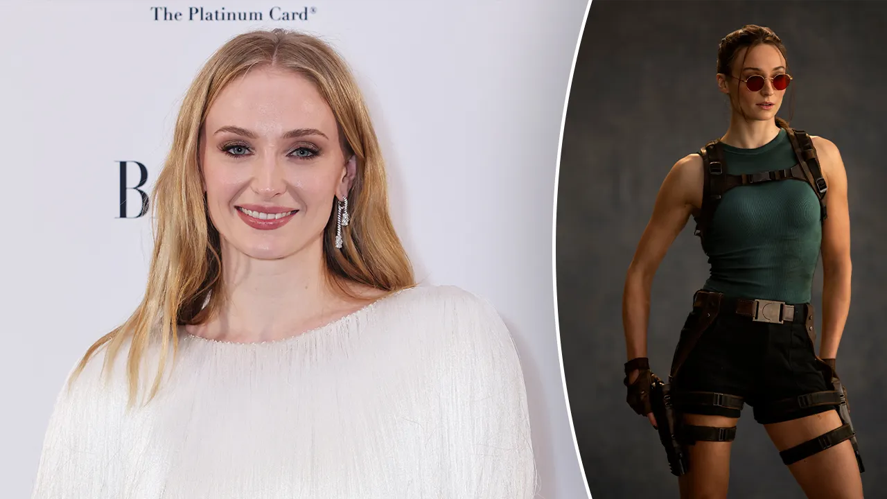 Sophie Turner impresses as Lara Croft in the first look image for the 'Tomb Raider' series
