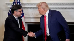 Speaker Johnson supports Trump's agreement with Democrats on the shutdown, even with GOP discontent.