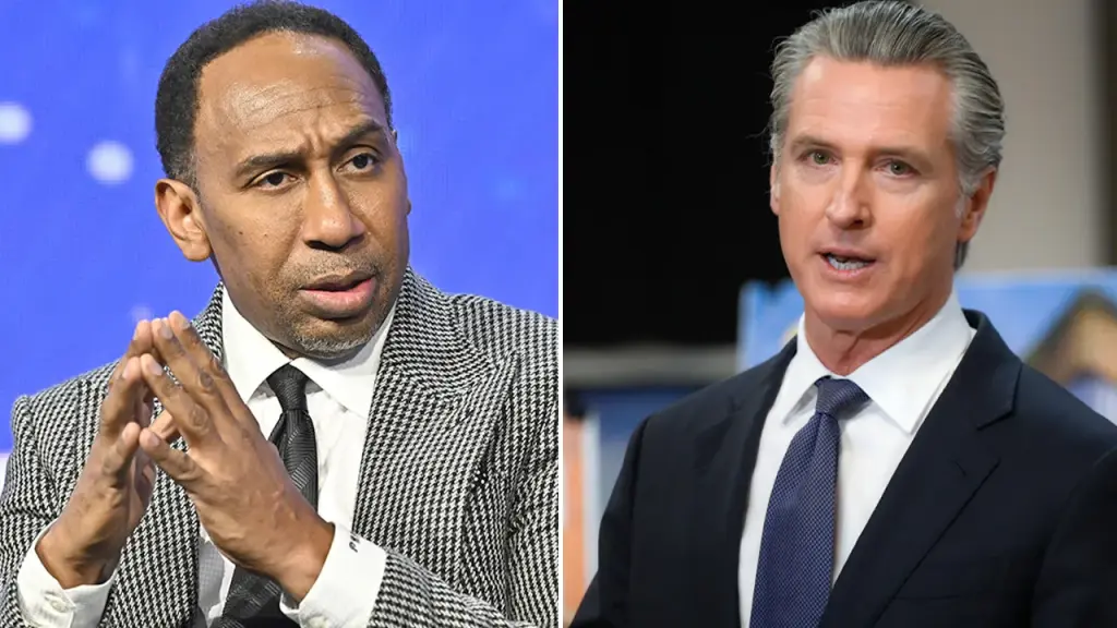 Stephen A Smith criticizes Gavin Newsom for his comments about Trump at WEF
