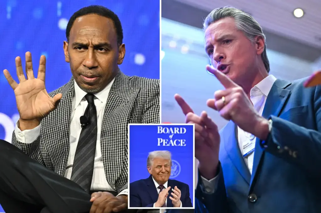 Stephen A. Smith criticizes Gavin Newsom over his remarks about Trump in Switzerland