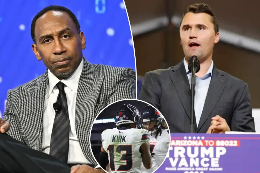 Stephen A. Smith unintentionally refers to Texans receiver Charlie Kirk in an odd mistake