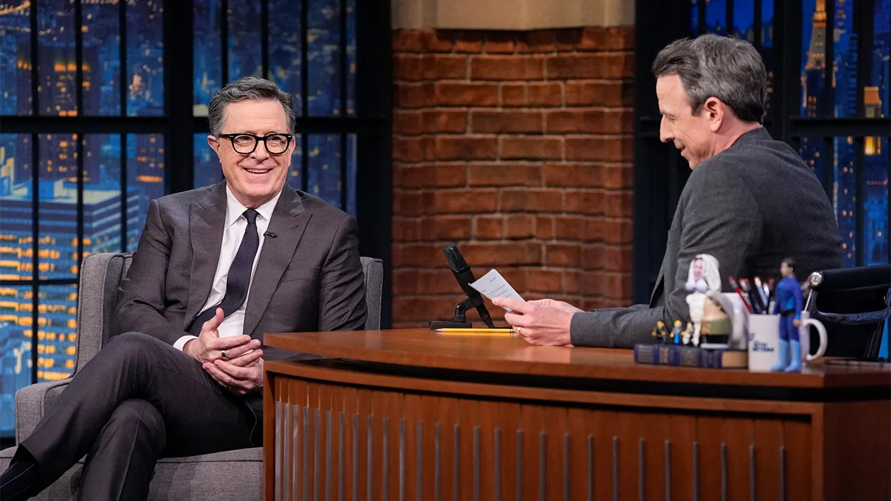 Stephen Colbert talks about speculation regarding his future plans on Seth Meyers' show
