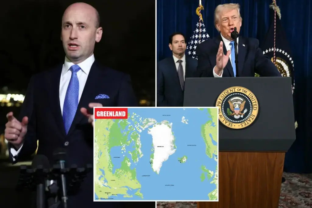 Stephen Miller rejects the notion that Denmark would defend Greenland, arguing it should belong to the US.