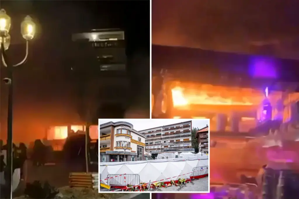 Swiss authorities suspect that sparkling flares on wine bottles caused deadly bar fire.