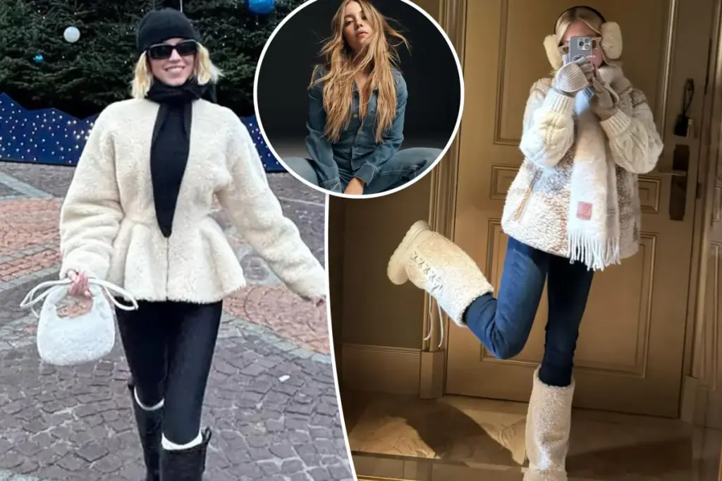 Sydney Sweeney dons American Eagle jeans in winter pictures following ad debate