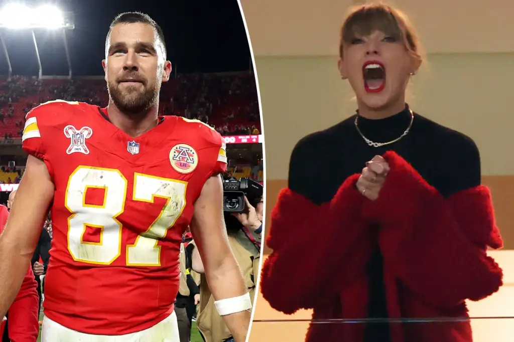 Taylor Swift misses Travis Kelce’s final Chiefs game of the season amid retirement rumors