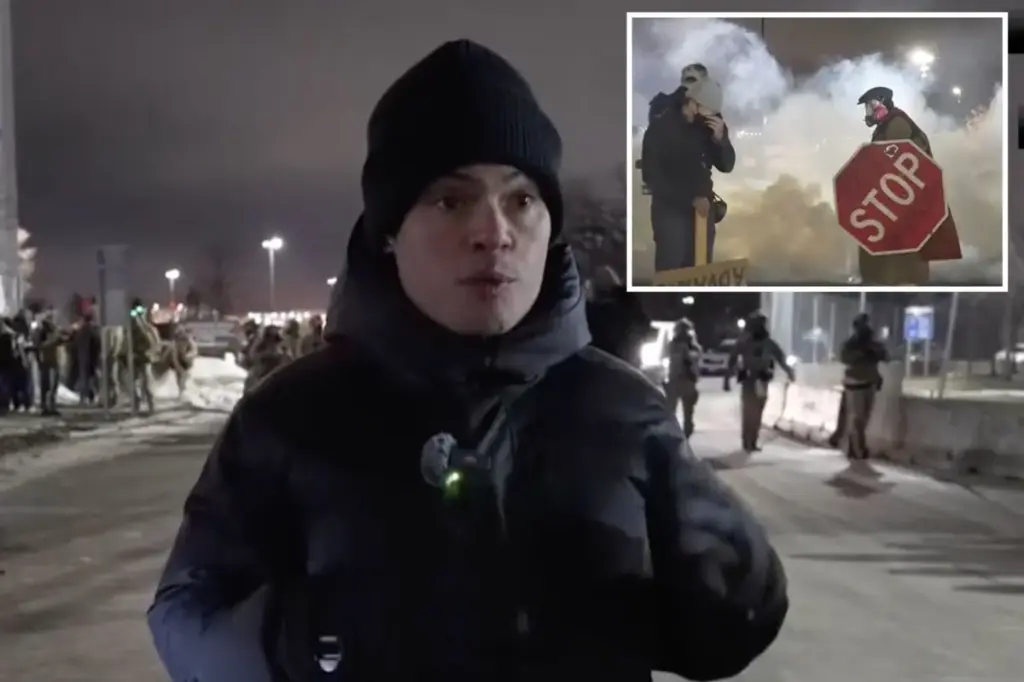 Tear gas deployed near CNN journalist during live coverage of Minneapolis anti-ICE demonstration