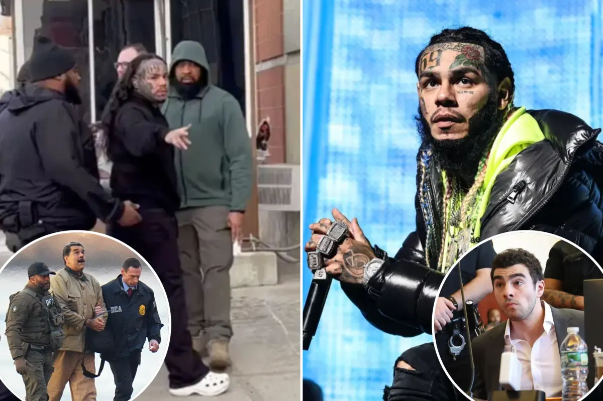 Tekashi 6ix9ine arrives at notorious New York City jail where Nicolas Maduro and Luigi Mangione are being held.