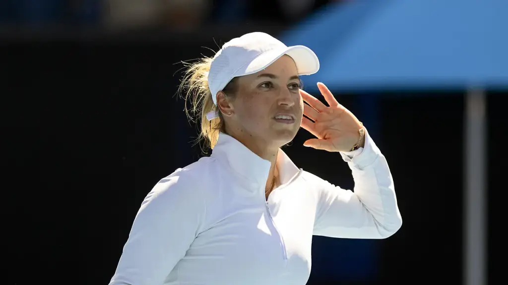 Tennis player teases Australian Open spectators following major victory
