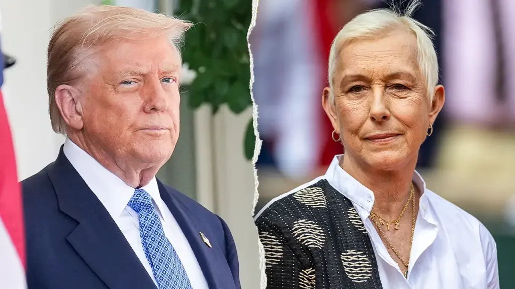 Tennis star Martina Navratilova receives criticism for her remarks about Trump.