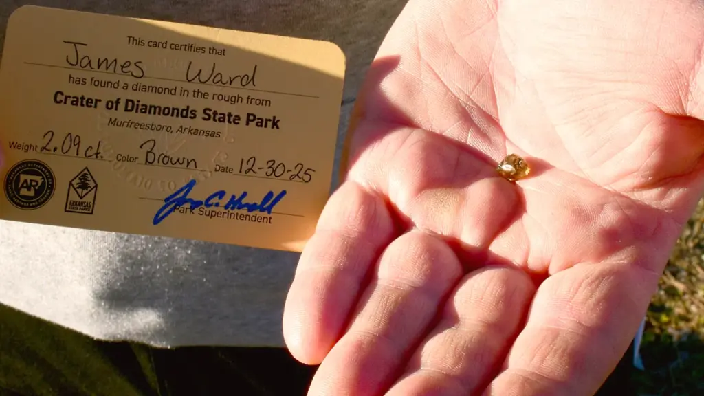 Texas father discovers a 2.09-carat diamond at an Arkansas park while spending time with his children