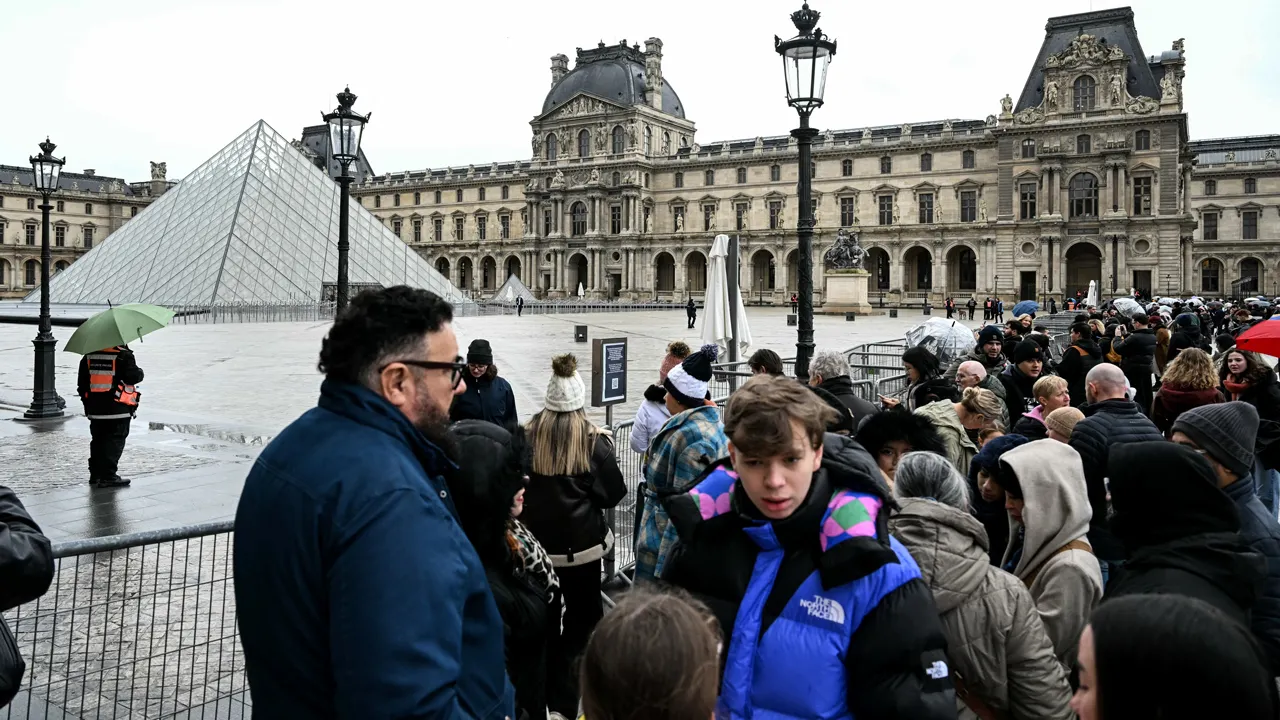 The Louvre museum closed to visitors because of an employee strike.