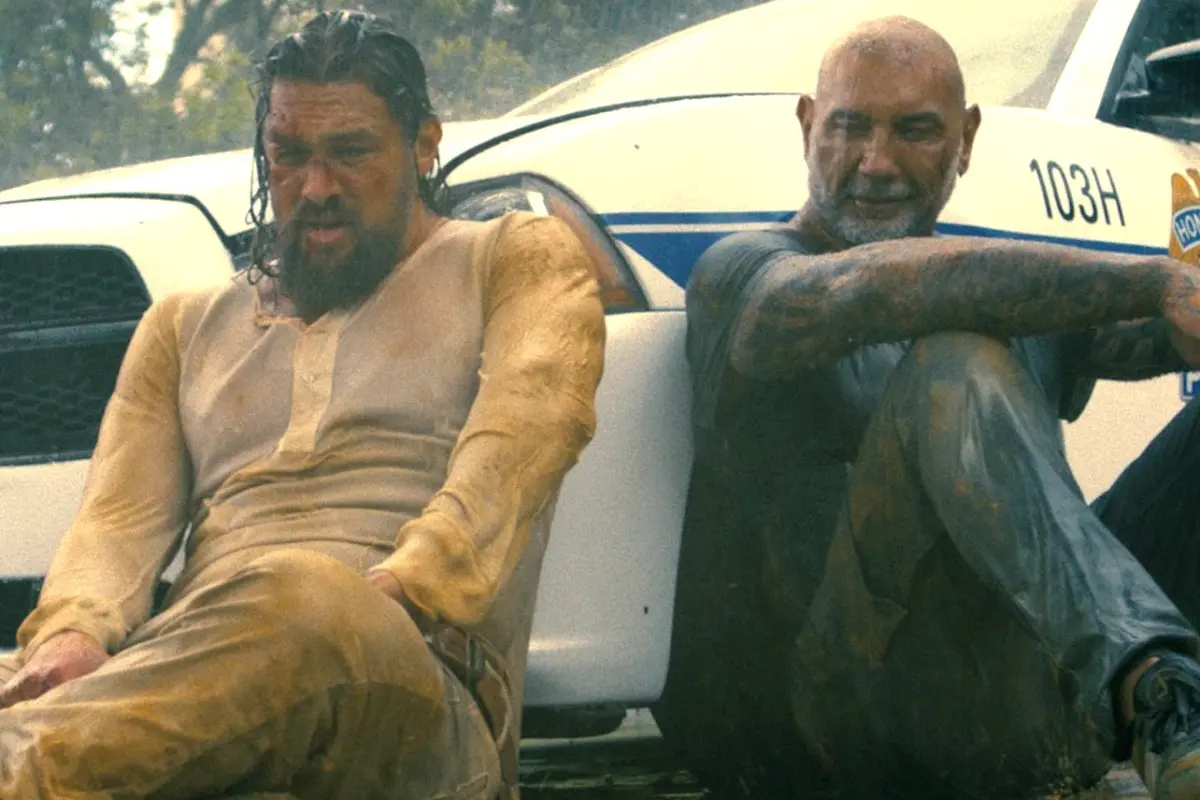 The mud wrestling match between Jason Momoa and Dave Bautista is the highlight of the 'Wrecking Crew' film you won't want to miss.
