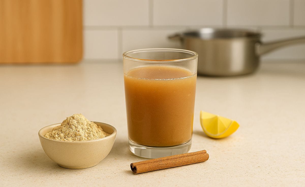 This Sattu Water Cinnamon Beverage Aims at Persistent Belly Fat and Bloating First Thing in the Morning