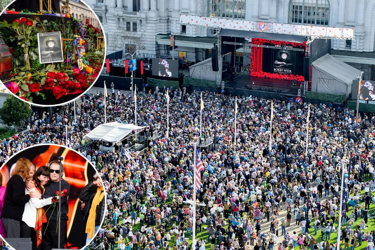 Thousands of fans honored guitarist Bob Weir of the Grateful Dead at a memorial in San Francisco.