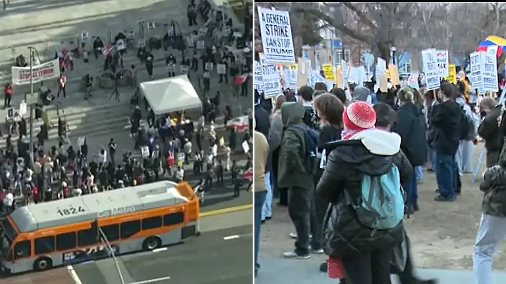 Thousands take to the streets in nationwide protest during the 'Free America Walkout' event.
