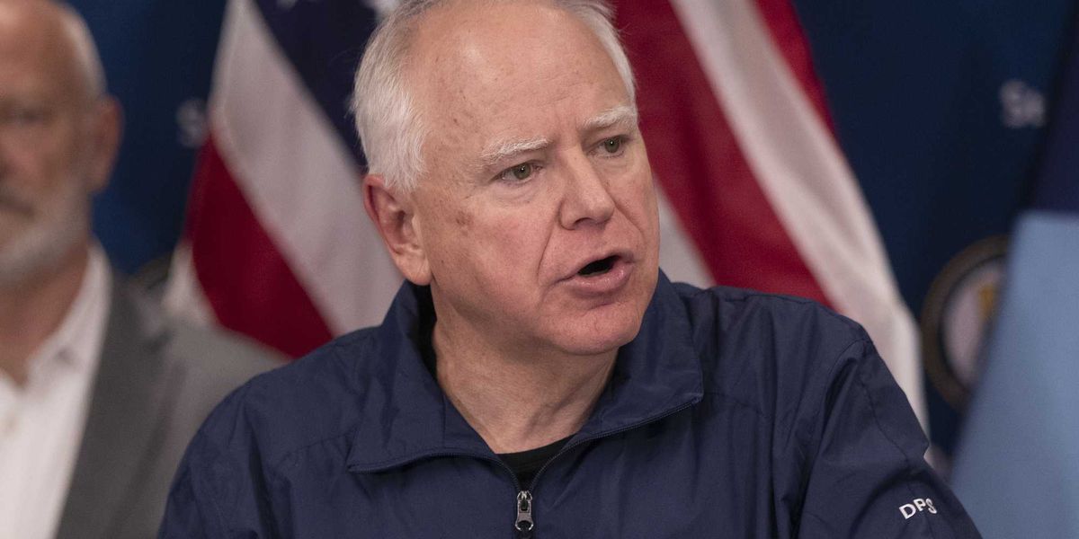 Tim Walz states Minnesota is 'in conflict' with the federal government following a deadly ICE shooting.