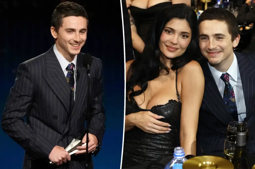 Timothée Chalamet expresses his affection for Kylie Jenner in heartfelt speech at the Critics Choice Awards 2026