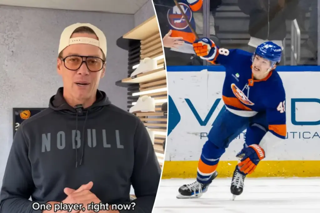 Tom Brady likens himself to Islanders player Matthew Shaefer in video message