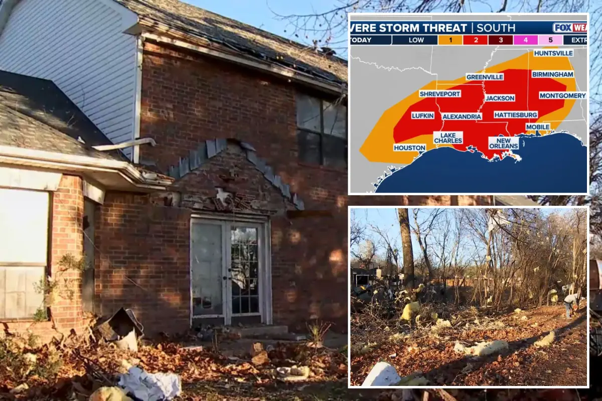 Tornadoes strike Mississippi as a significant storm endangers millions with harsh weather.