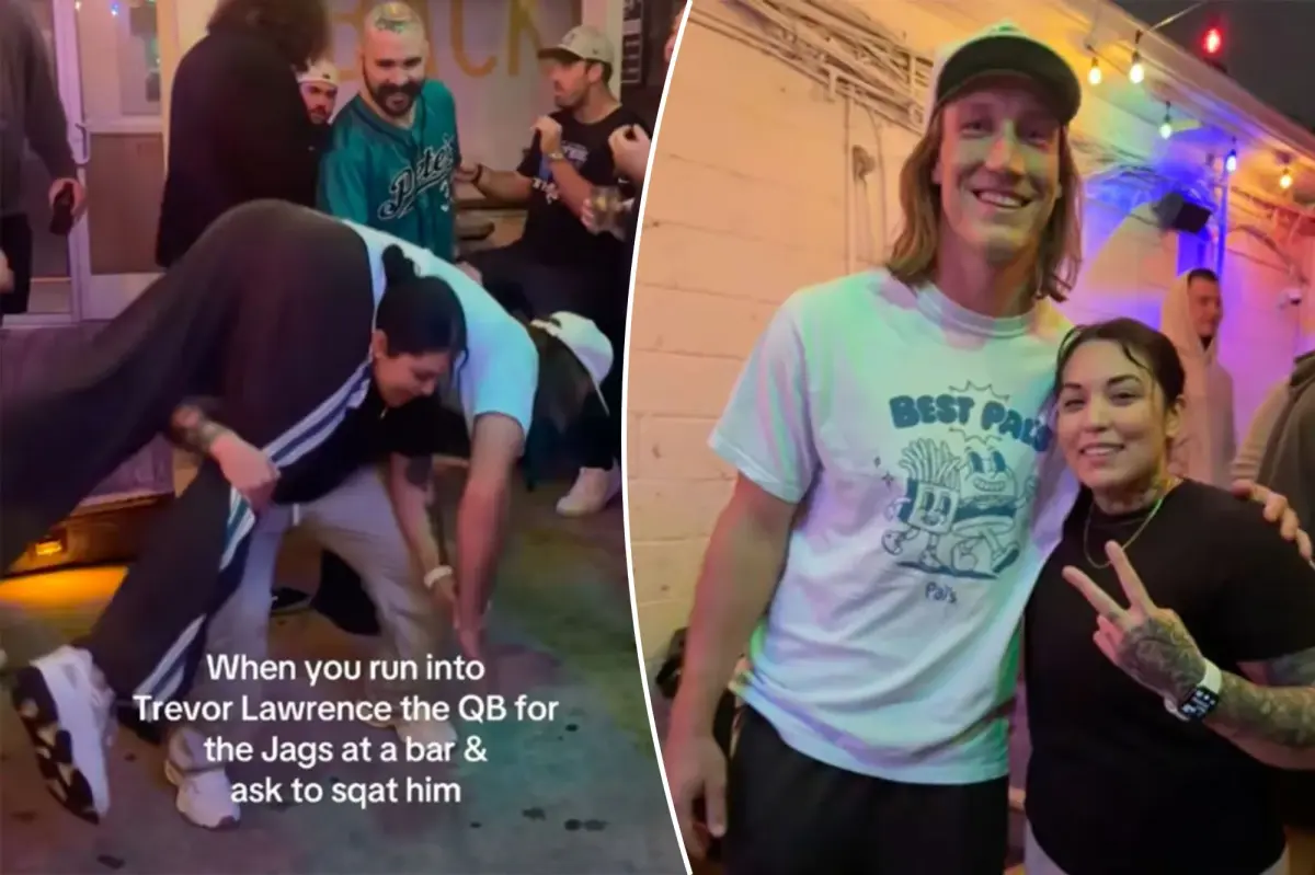Trevor Lawrence shared a strange moment with a Jaguars fan at a bar.