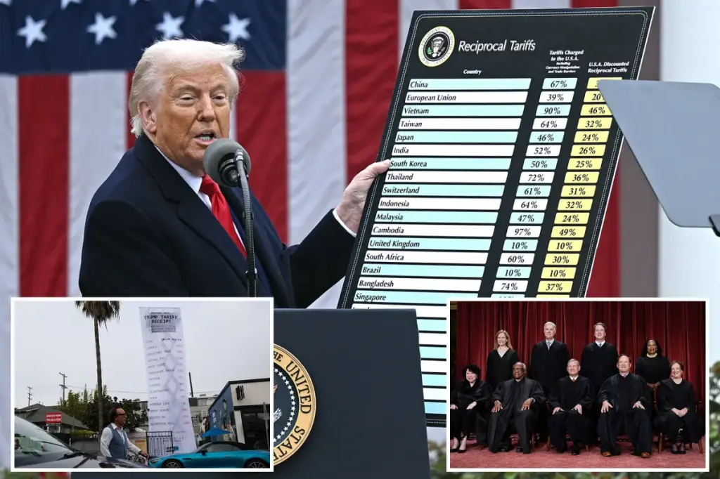 Trump cautions that we will be in trouble if the Supreme Court decides against emergency tariffs.