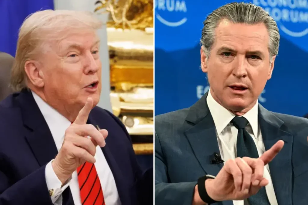 Trump criticizes Gavin Newsom with a brief insult