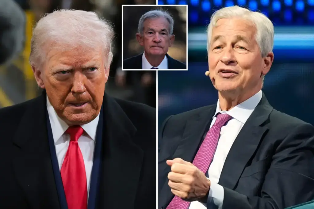 Trump disagrees with Jamie Dimon's warning about the DOJ investigation of Jerome Powell.