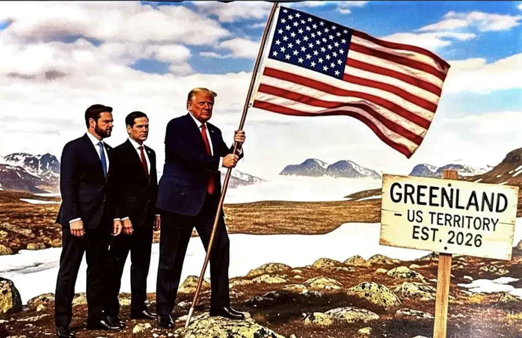 Trump mocks European leaders with photo of him placing US flag on Greenland, shares flattering messages from global leaders.