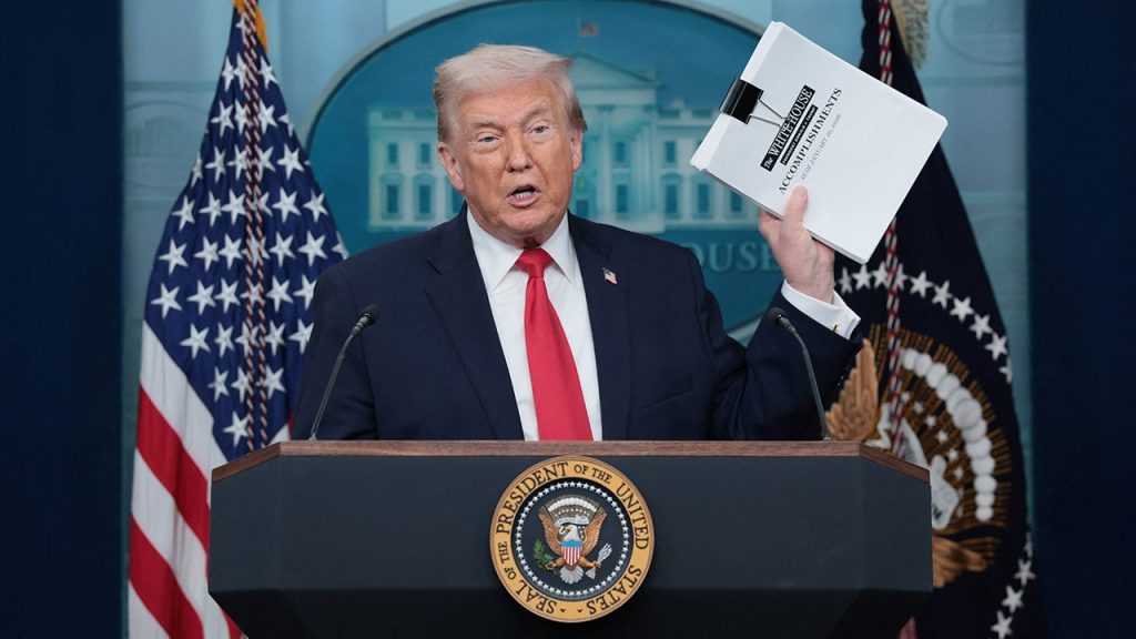 Trump participates in White House briefing marking one year since his inauguration