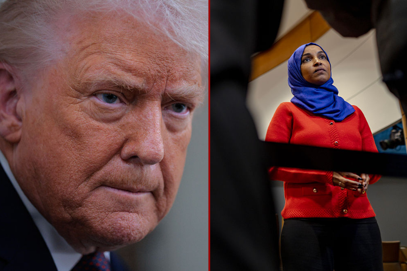 Trump restates call to investigate Omar after finding out about her '30M net worth increase,' sharing Nick Shirley videos and Minnesota fraud news clips on Truth Social.