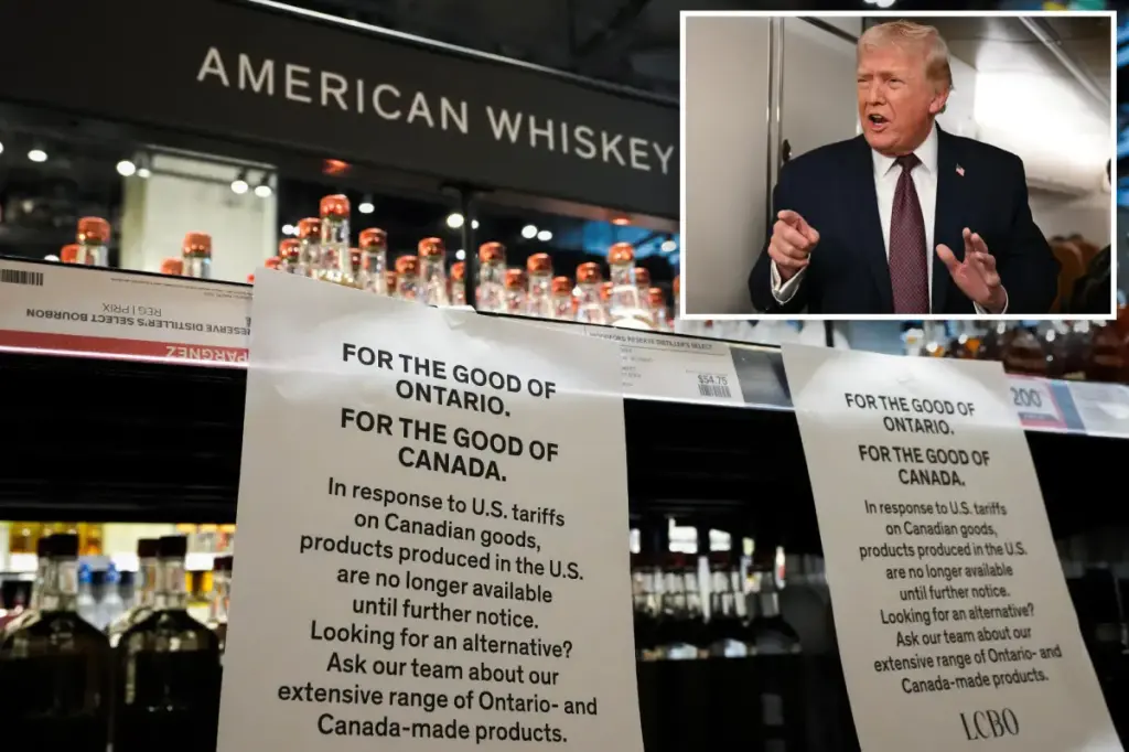 Trump urges Canada to lift US alcohol restrictions as sales slump: report