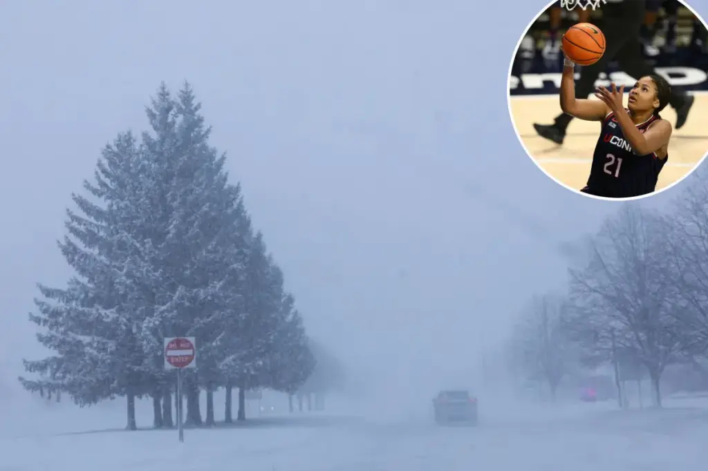 UConn women's basketball is one of many NCAA games impacted by a severe winter storm.