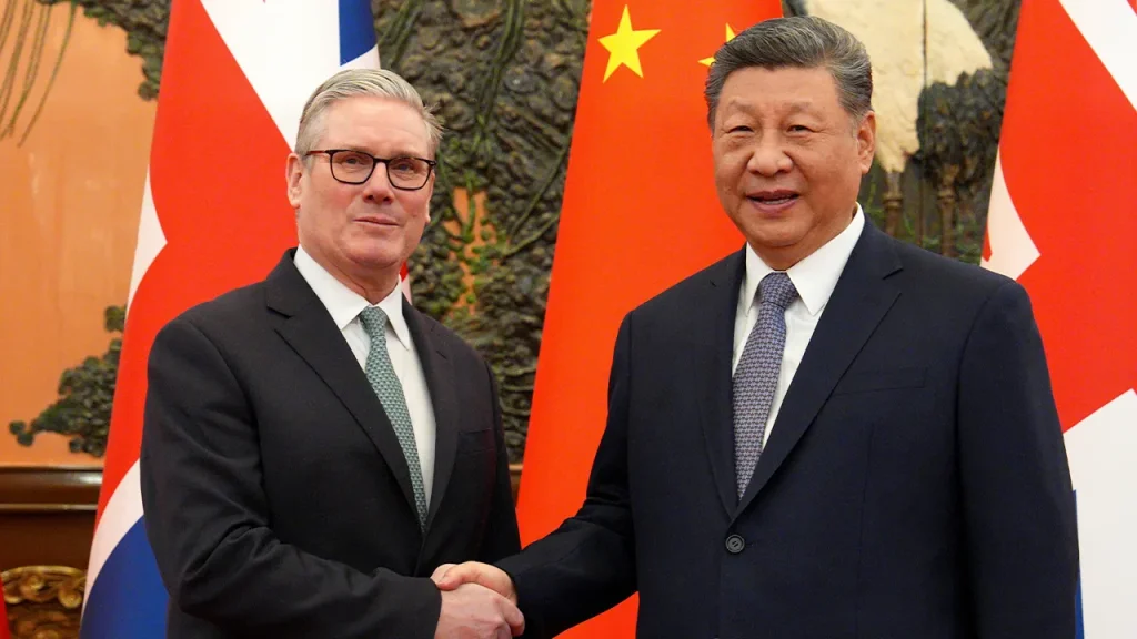 UK Prime Minister Keir Starmer has a meeting with Chinese President Xi Jinping