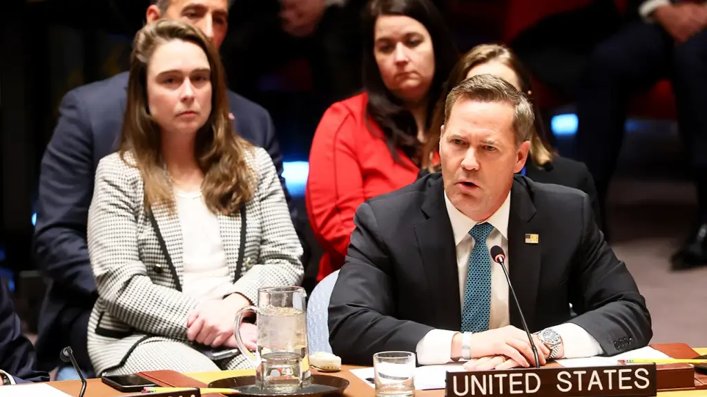 US ambassador tells Iran that Trump is a person of action during urgent UN meeting.