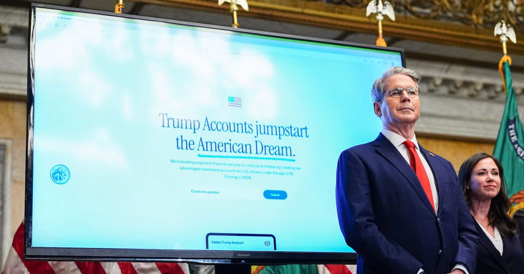 U.S. banks to match government's funding for Trump accounts.