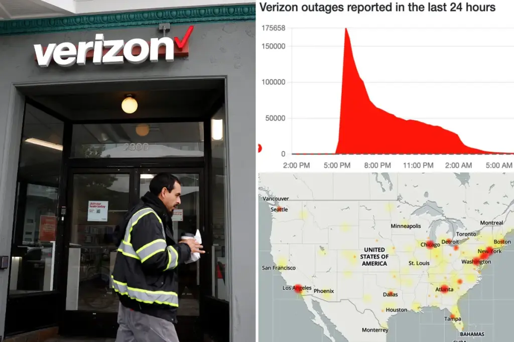 Verizon service disruption could have been caused by a server failure in New Jersey, according to a report.