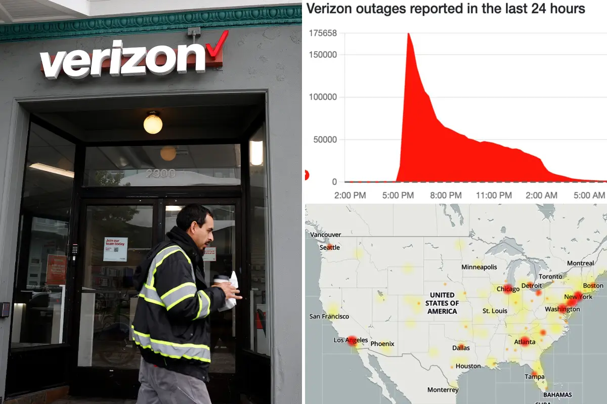 Verizon service disruption could have been caused by a server failure in New Jersey, according to a report.
