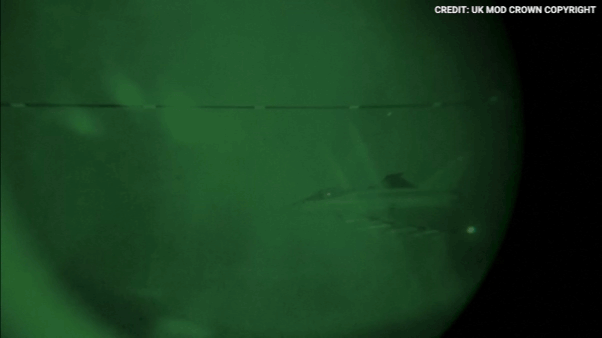 Warplanes from Britain and France attack a suspected ISIS site close to Palmyra in Syria