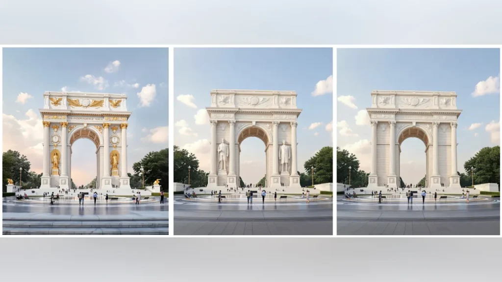 White House reacts to claims that Trump intends to build a 250-foot 'Independence Arch'