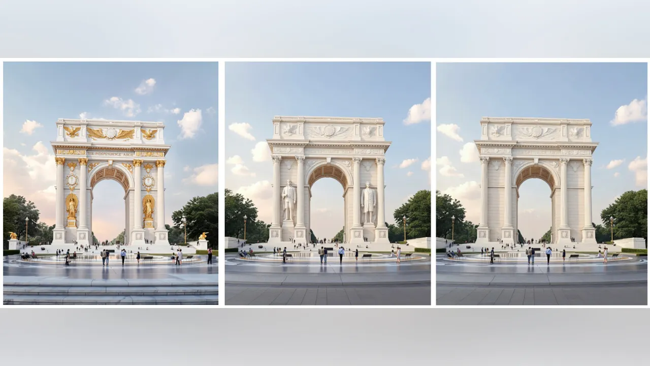 White House reacts to claims that Trump intends to build a 250-foot 'Independence Arch'